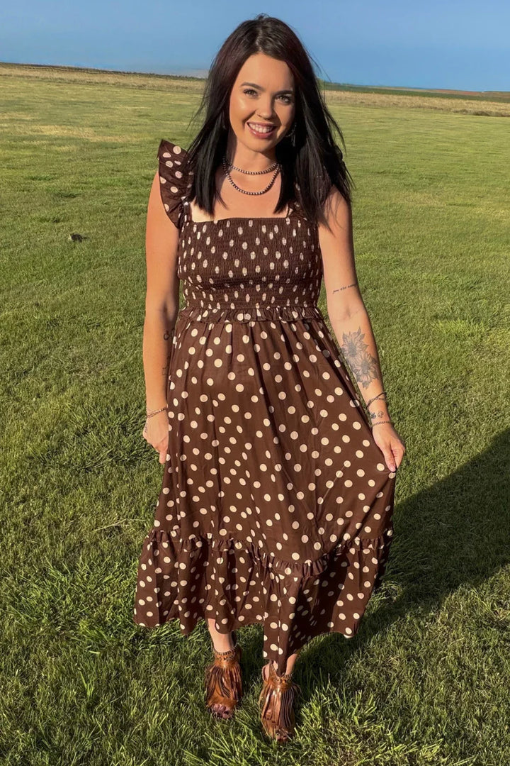 Stering Kreek Mocha Dot Dress