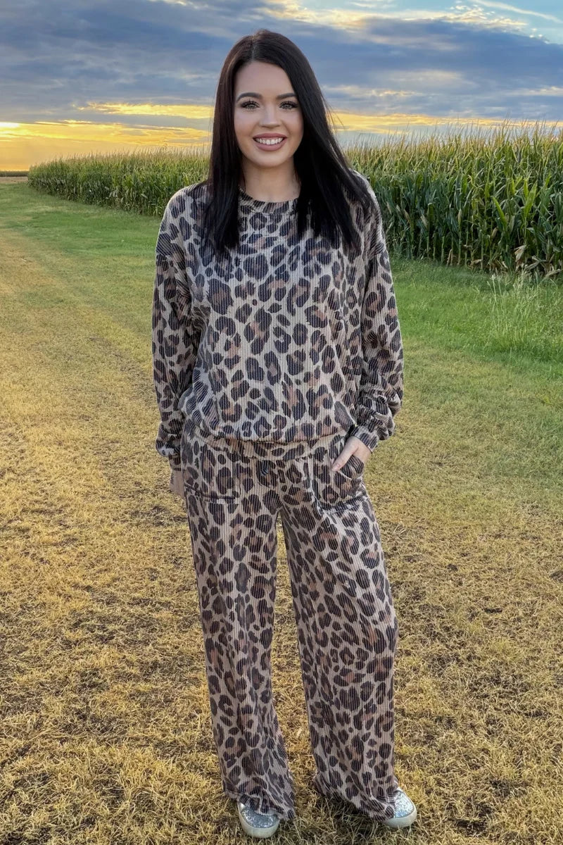 Spotted Wild Sweater Top