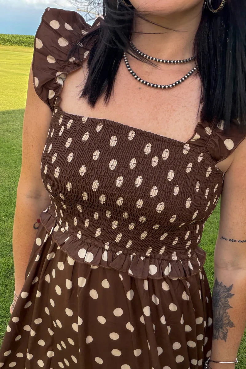 Stering Kreek Mocha Dot Dress