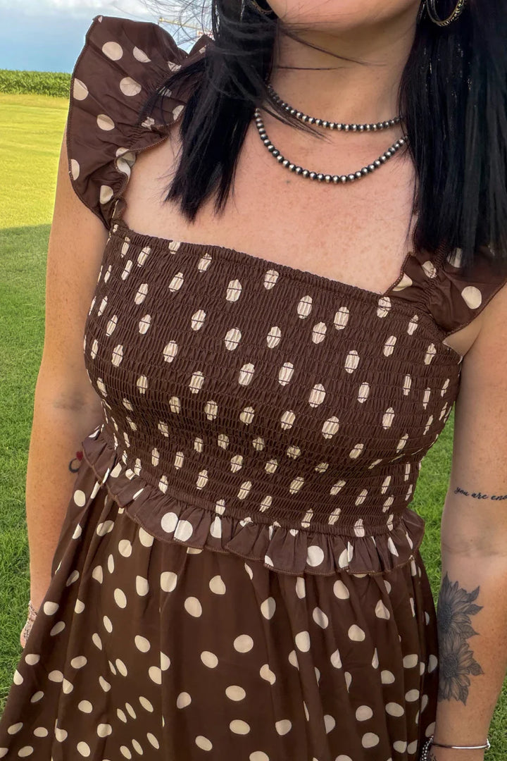 Stering Kreek Mocha Dot Dress