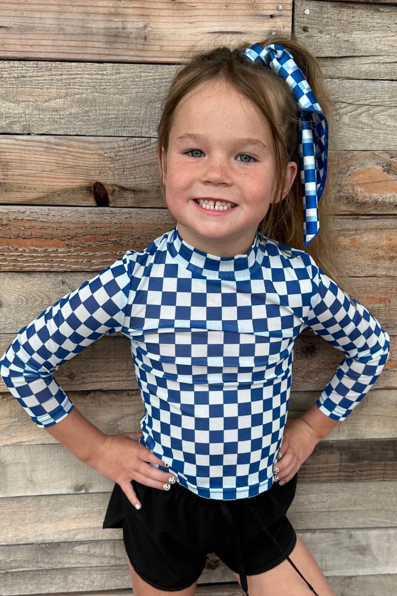KIDS Pep Rally Blue Mesh Top I Gussied Up Online Boutique – gussied up ...