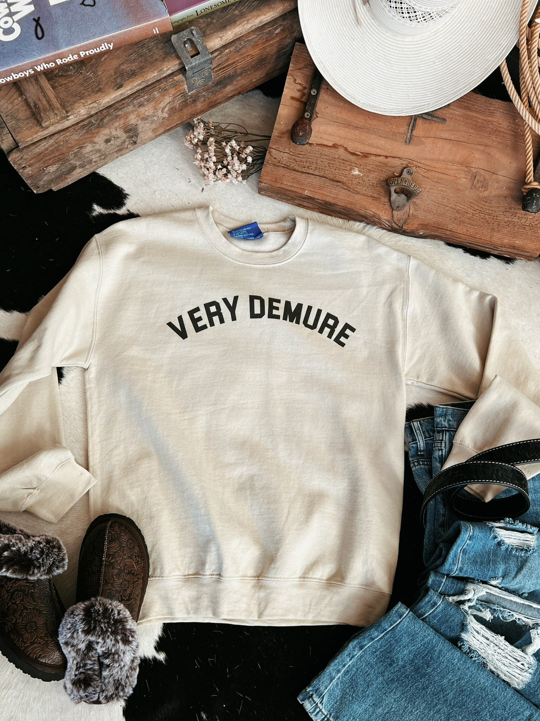 Very Demure Crewneck Sweatshirt | gussieduponline