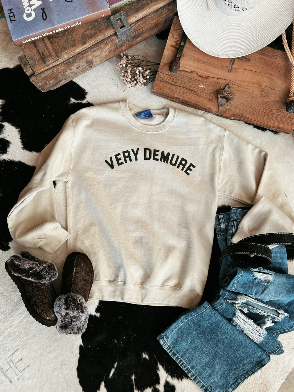 Very Demure Crewneck Sweatshirt | gussieduponline
