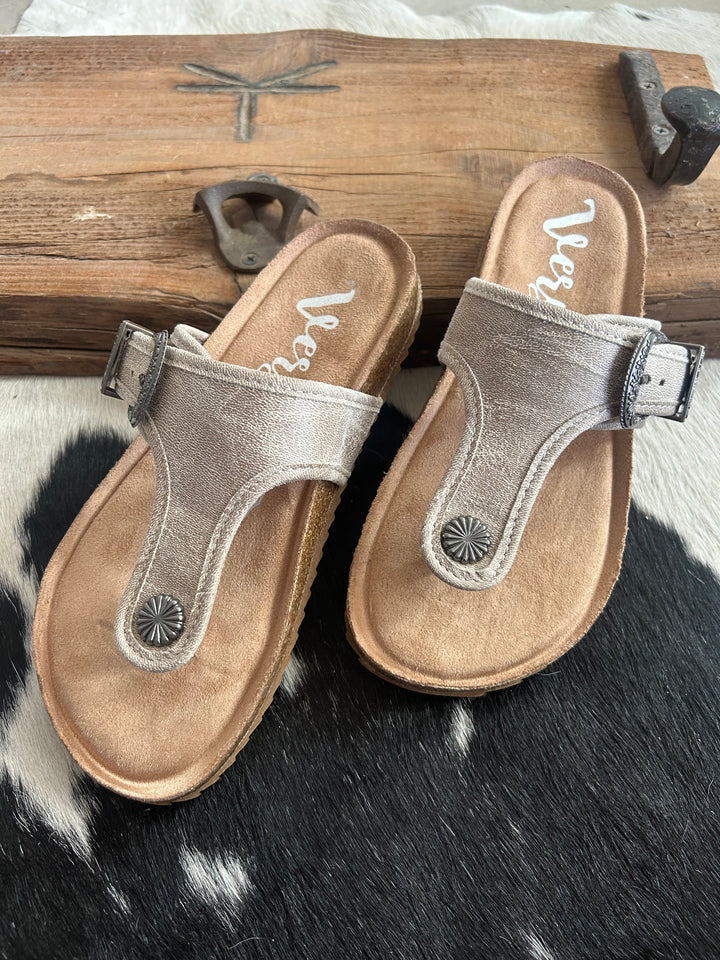 Very G Cream Texas Sandals