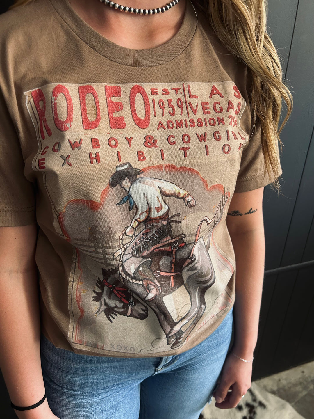 Vintage Brown Rodeo Poster Vegas 1959