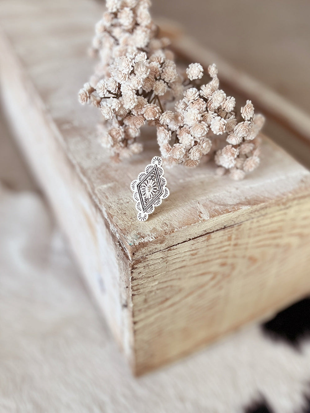 Vintage Inspired Adjustable Concho Ring | gussieduponline