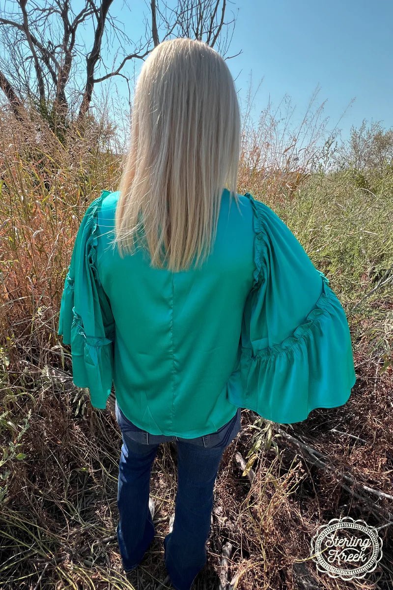 Into The Night Teal Top | gussieduponline