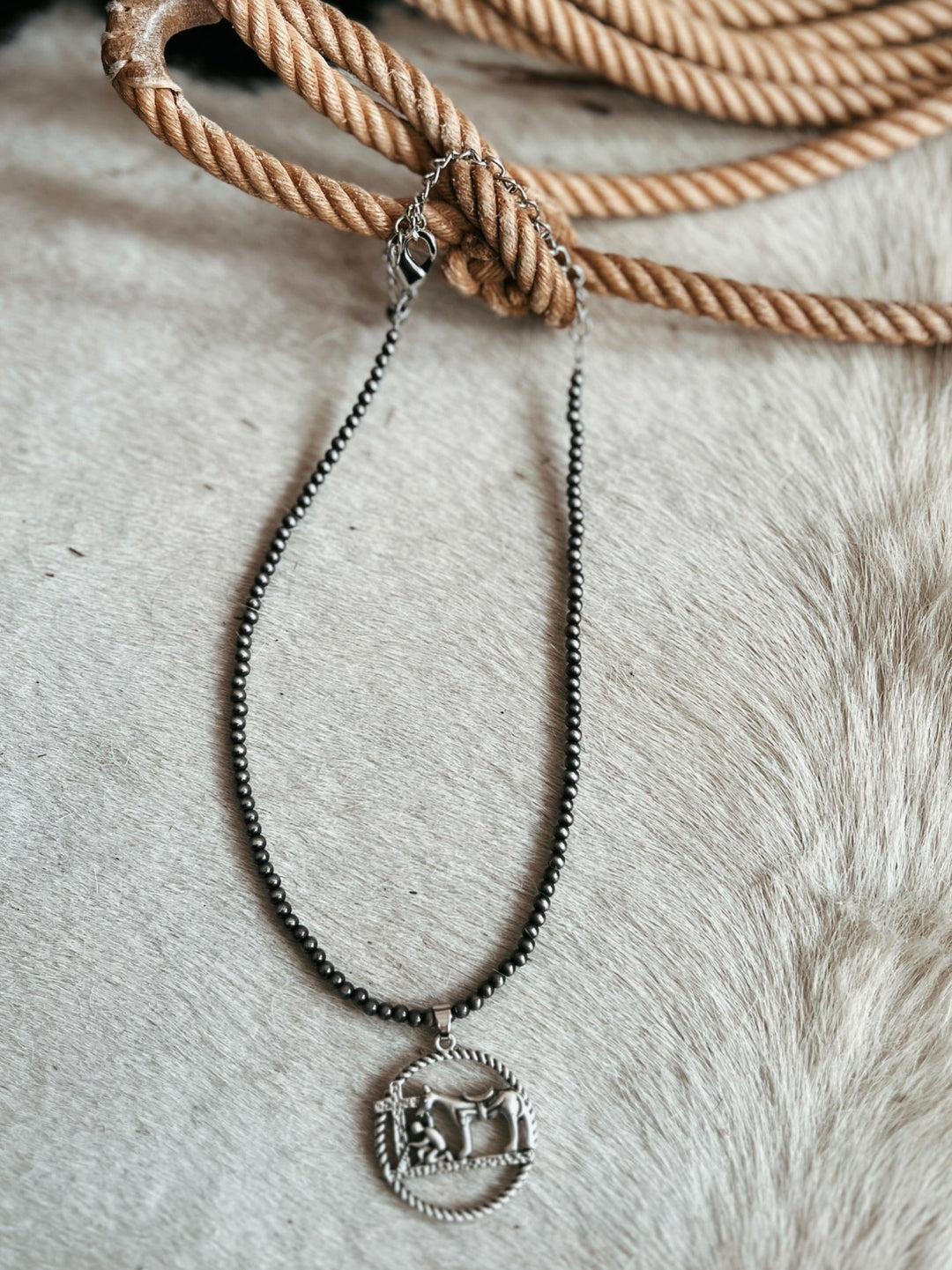 Western Cowgirl Prayer Beaded Necklace | gussieduponline