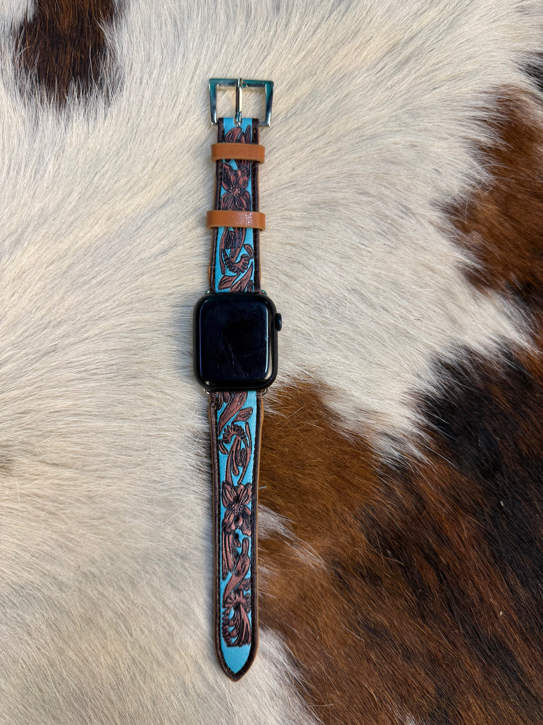 Western Design Leather Buckle Apple Watch Band