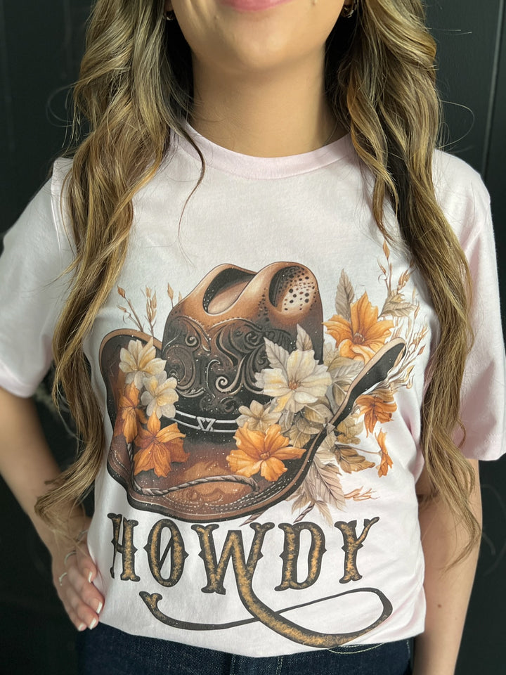 Western Howdy Pink Graphic Tee*