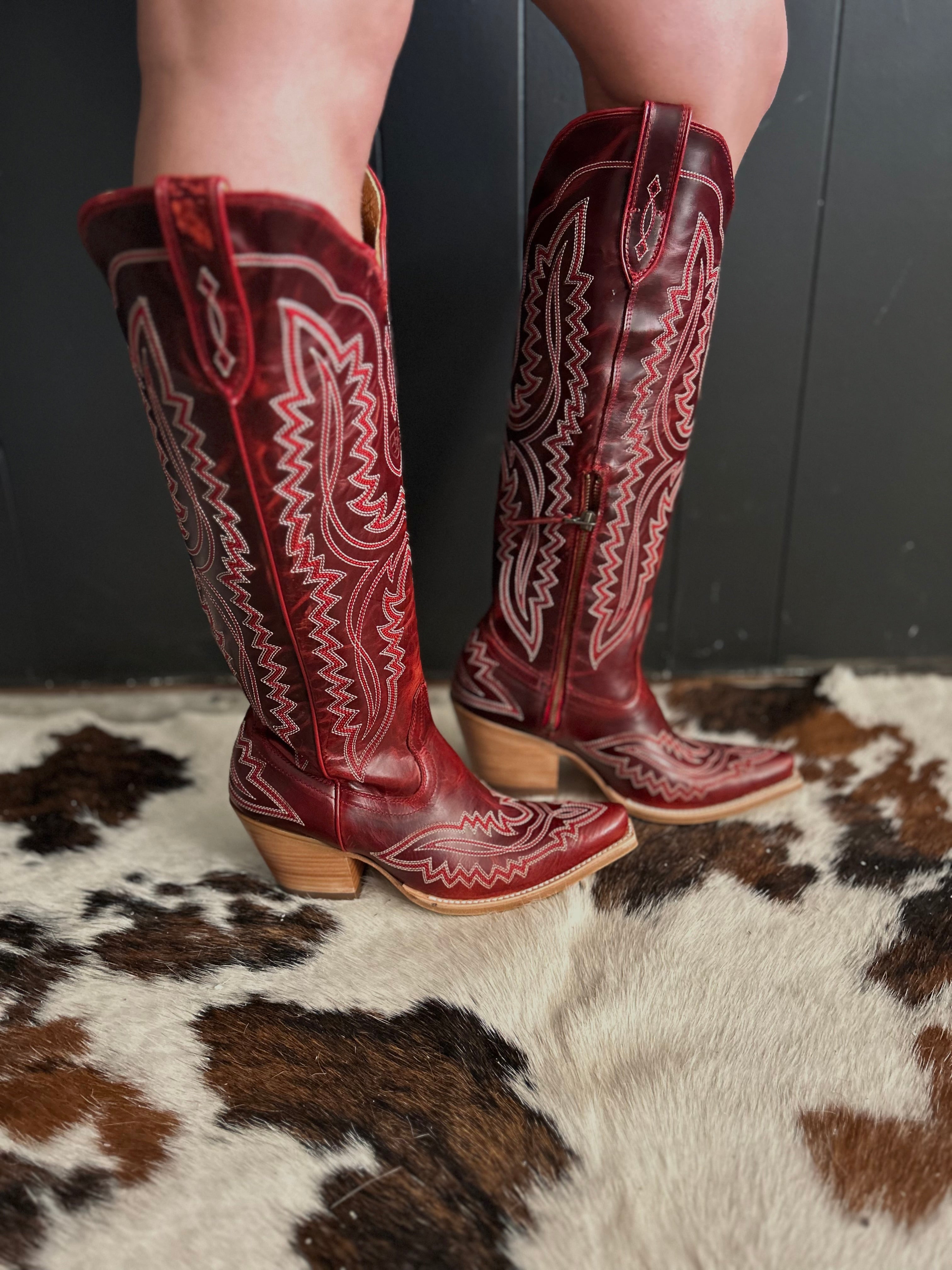 Women's Ariat Red Casanova XToe Boots I Gussied Up Online Boutique