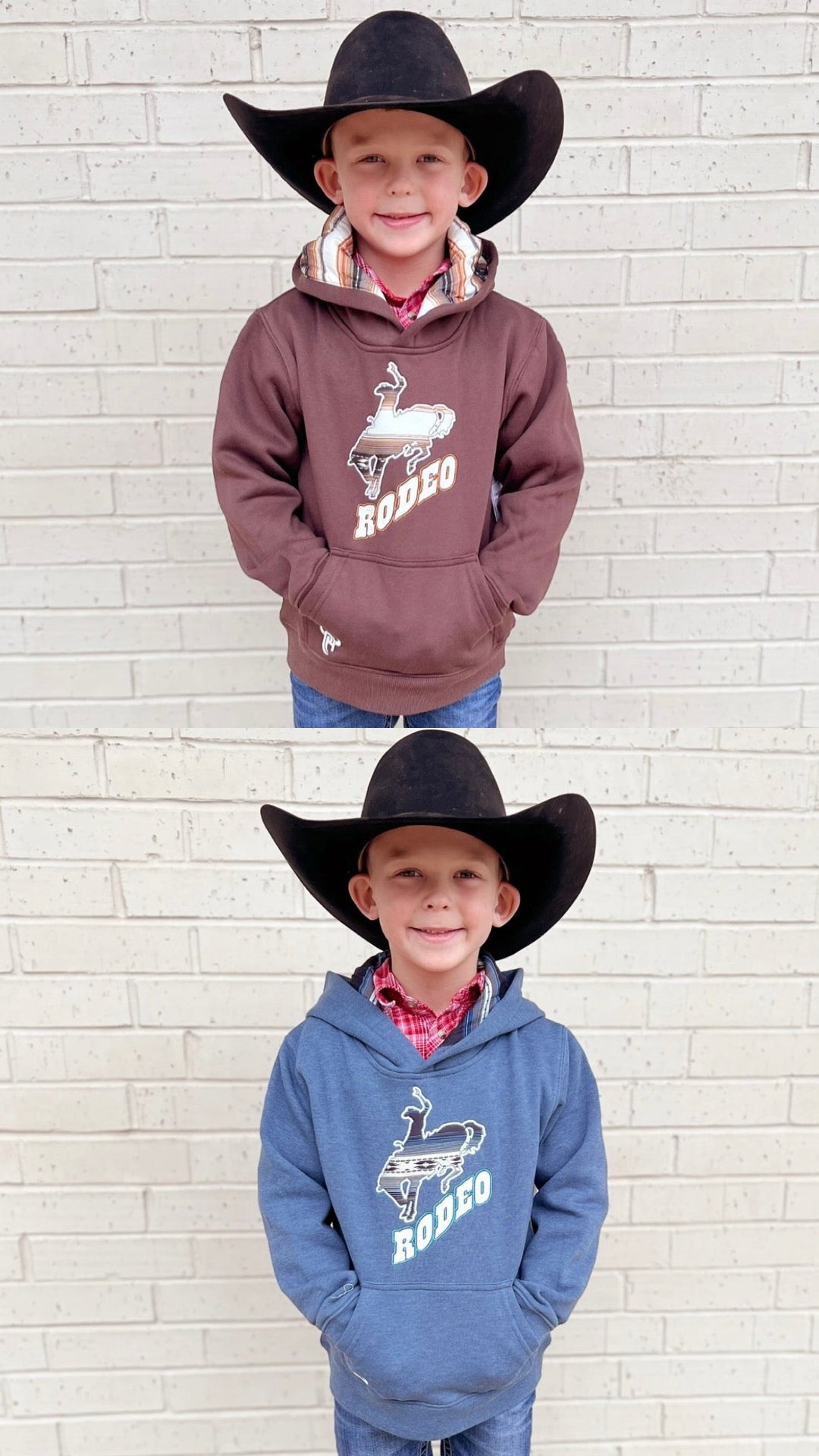 Youth Rodeo Bronc Fleece Hoodie - 2 Colors | gussieduponline