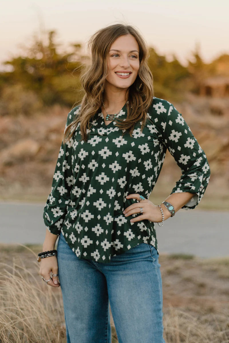 Sterling Kreek Aztec Pines Top*