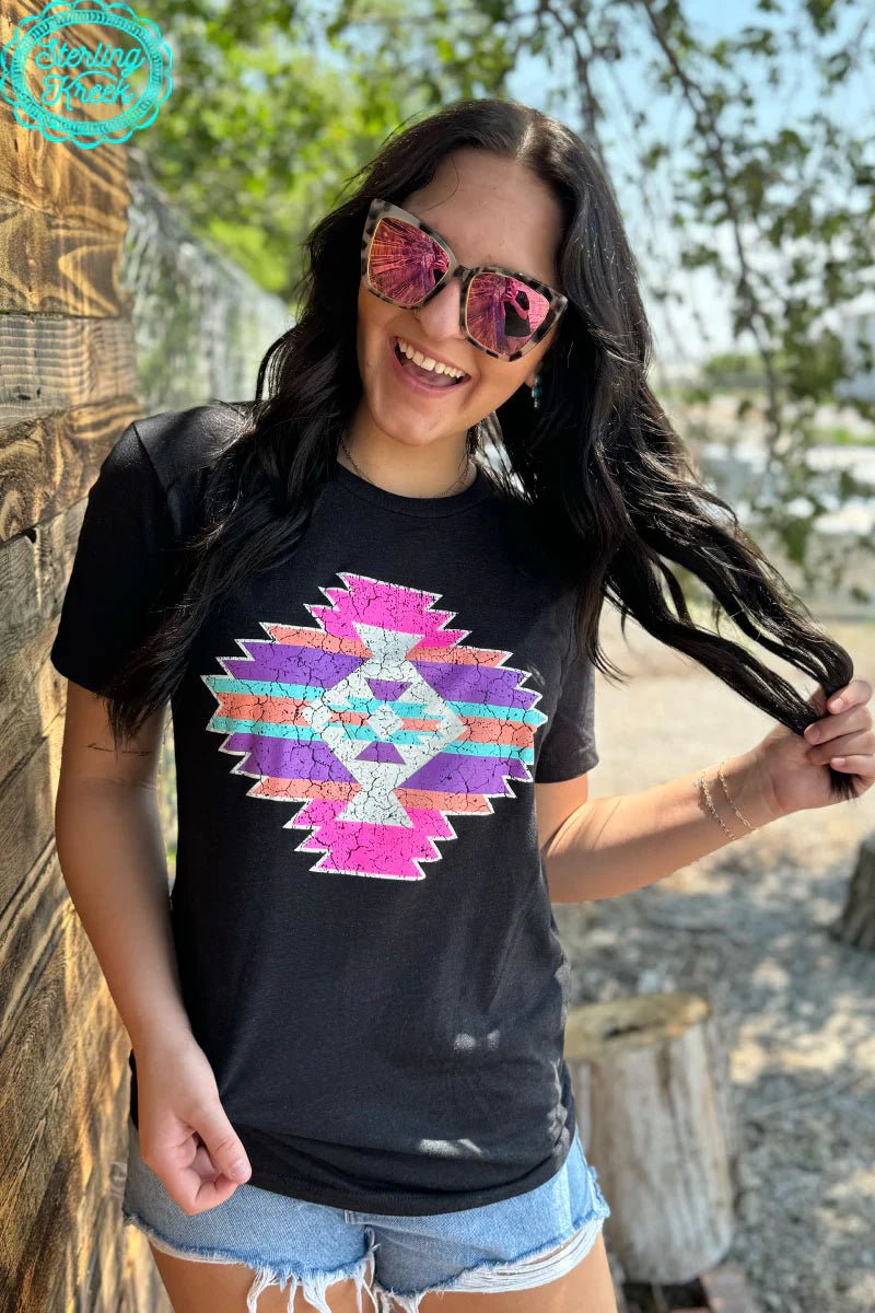 Sterling Kreek Aztec Candy Tee | gussieduponline