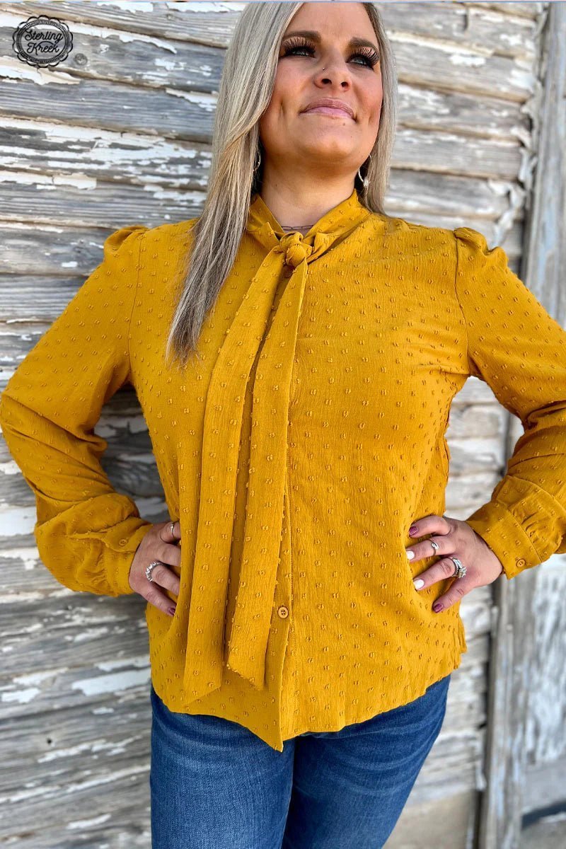 Business Babe Top Mustard