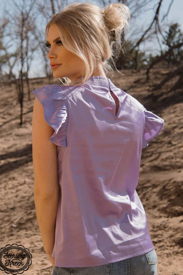 Sterling Kreek PLUS  Purple Babydoll Top | gussieduponline