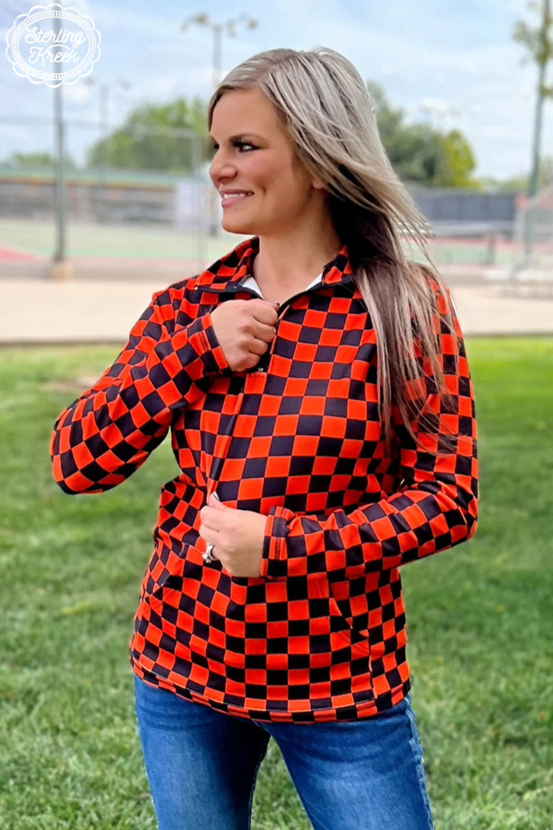 Sterling Kreek Orange & Black Pep Rally Pullover