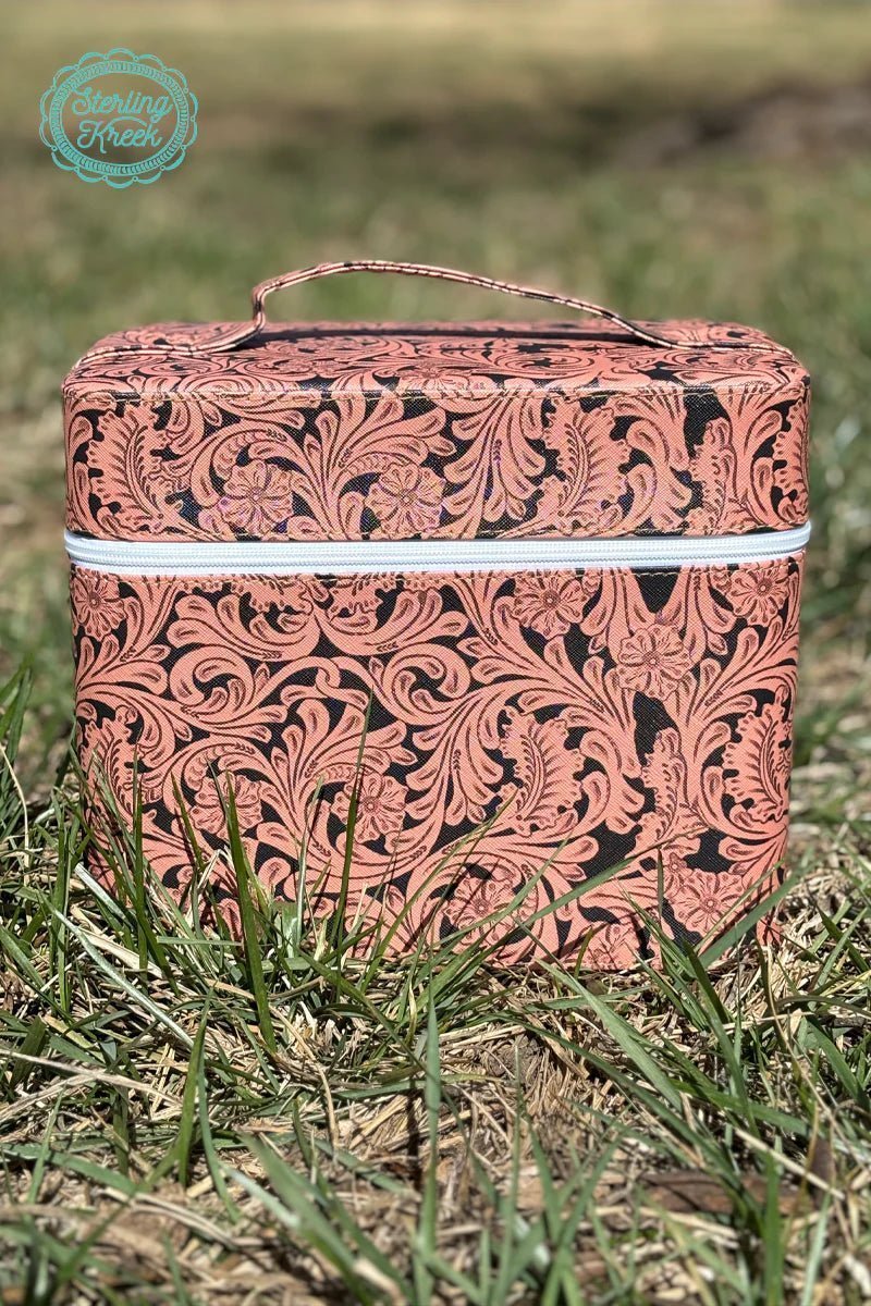 Sterling Kreek Beauty In The Tough Case. Beauty box. Makeup Box. Makeup bag. Hard shell carrying case. Vet supplies case. Vet supplies bag. Equine supplies case. Camoodle inspired. Girly Tackle Box. Travel Case. Makeup Travel Bag. Makeup Organization. Western style carrying case. Small business. Western Boutique.