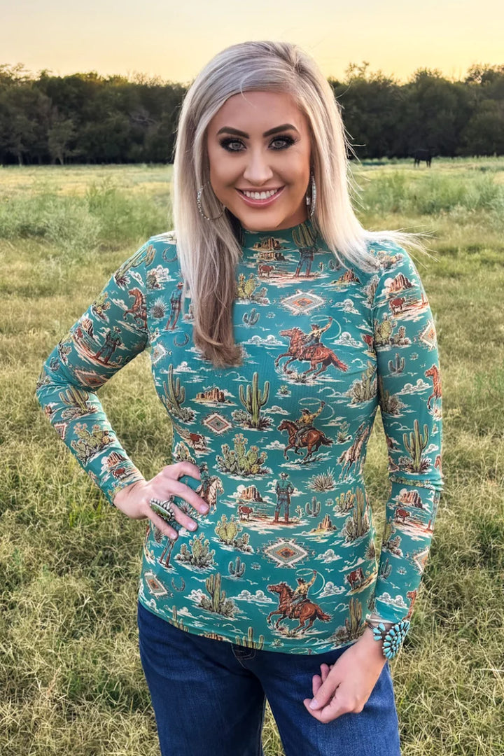 Cimarron Skies Mesh Top
