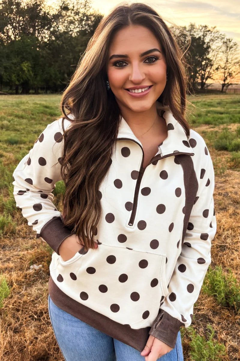 Cocoa Dot Pullover