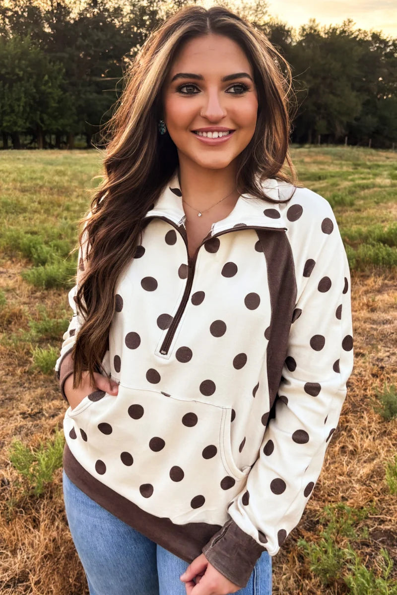 Cocoa Dot Pullover