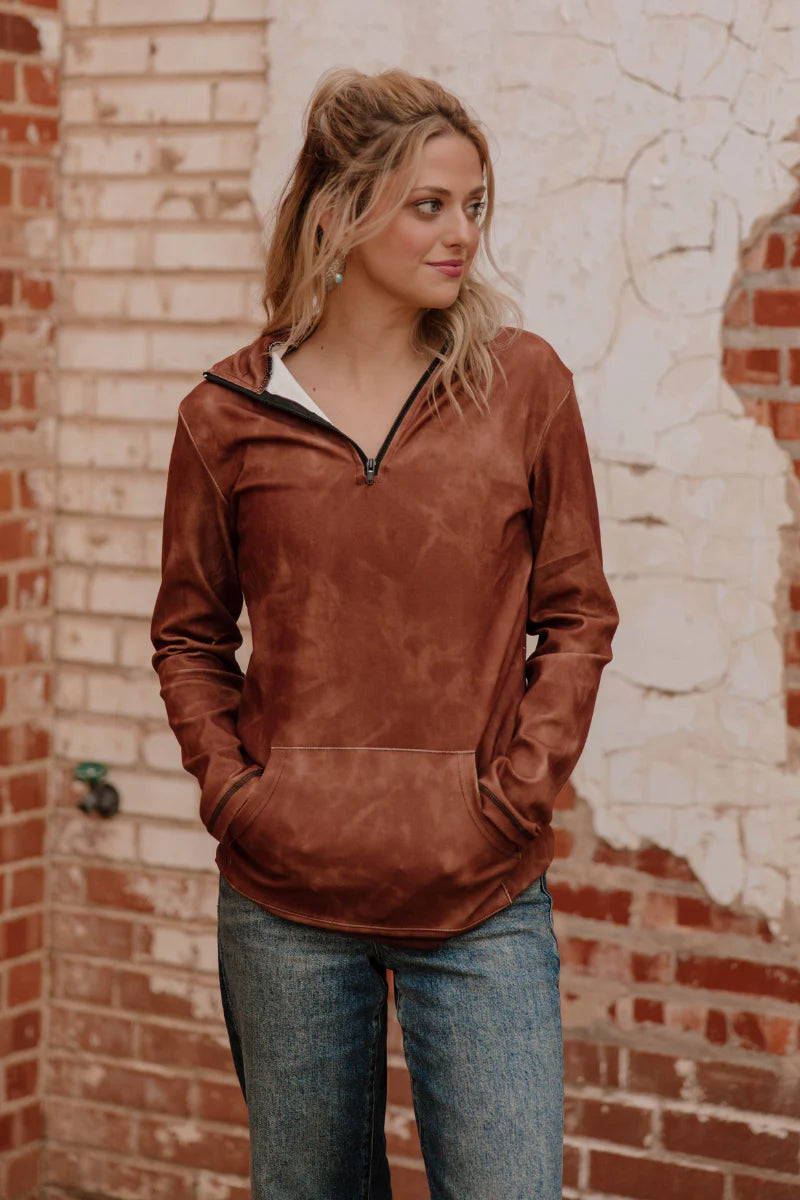 Sterling Kreek Cowgirl Fade Pullover-Saddle