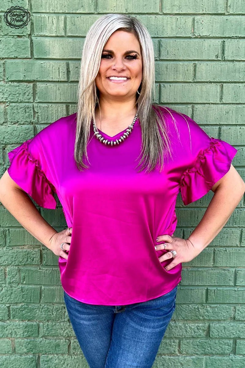 Downtown Darling Top Berry