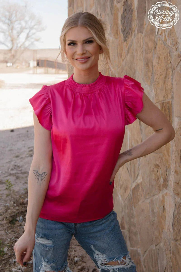 PLUS Sterling Kreek Pink Babydoll Top | gussieduponline