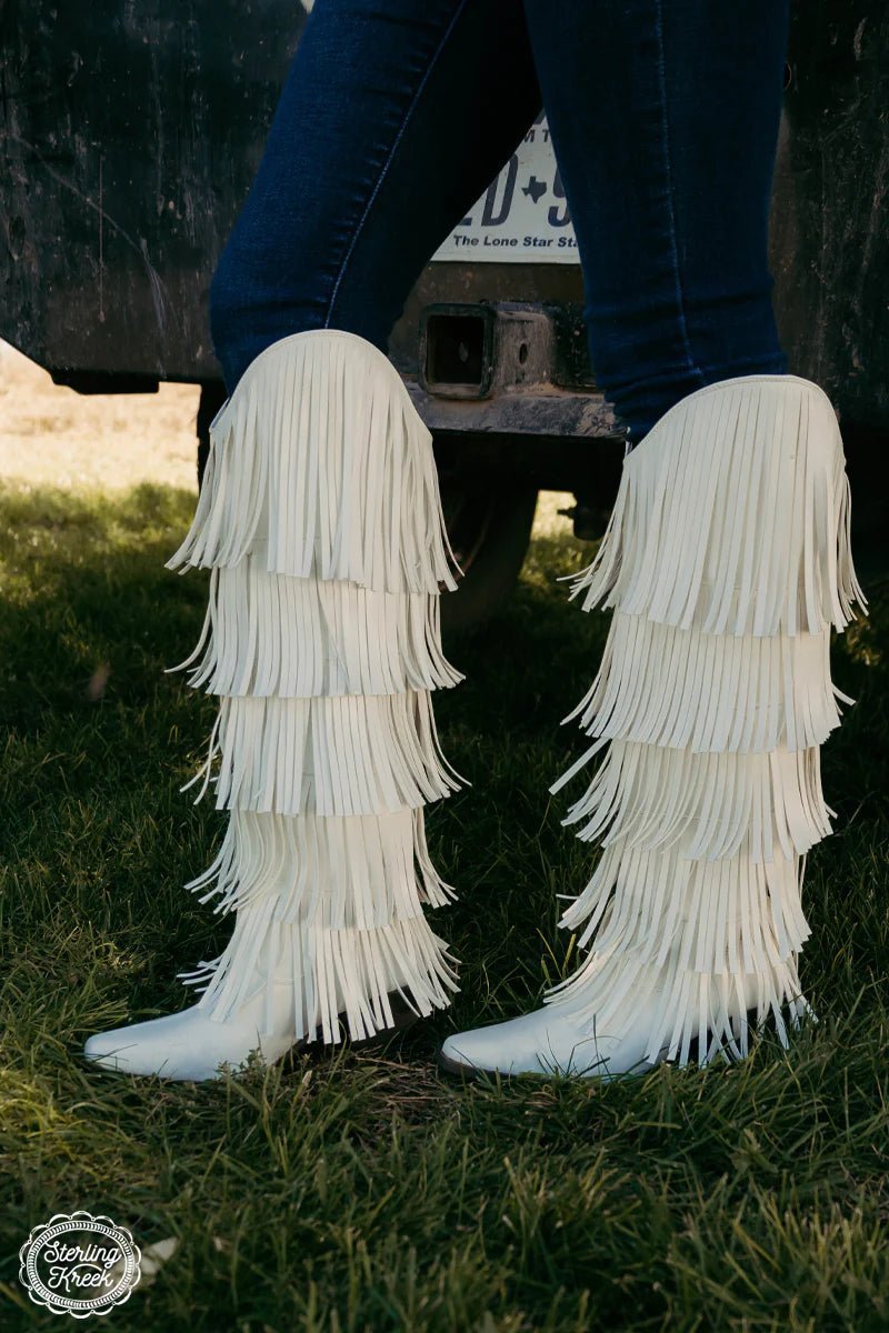 Frosted Fringe Boots | gussieduponline
