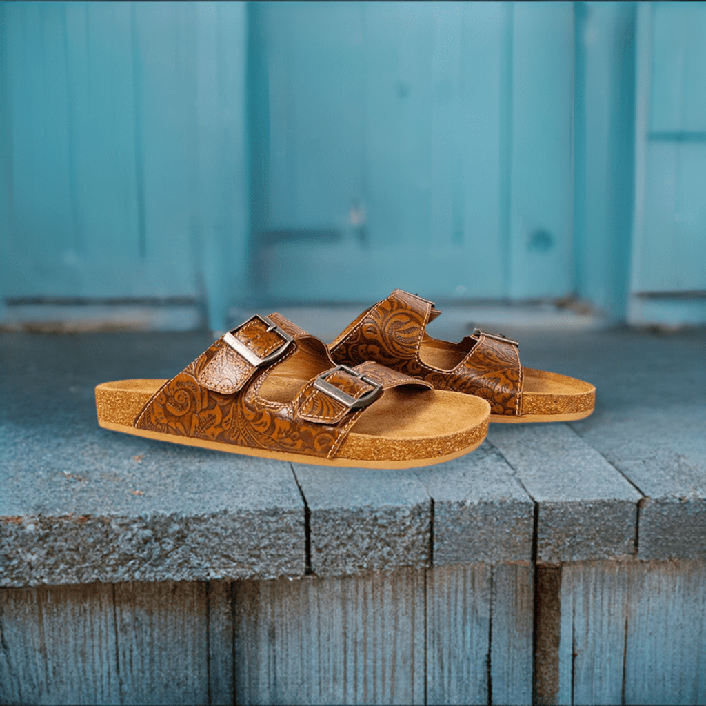 Maggie Hand Tooled Sandals