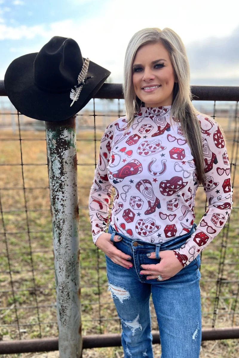 Sterling Kreek Hey Pretty Girl Mesh Top | gussieduponline