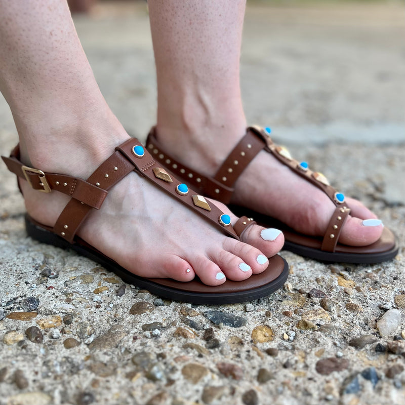 Turquoise Pocahontas Sandals*