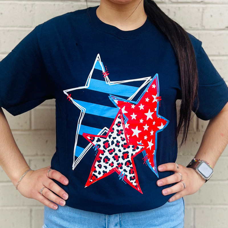 Plus Doodle Star Graphic Tee*