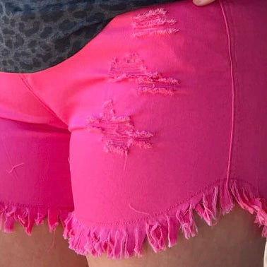 Forever In Denim Shorts Pink*