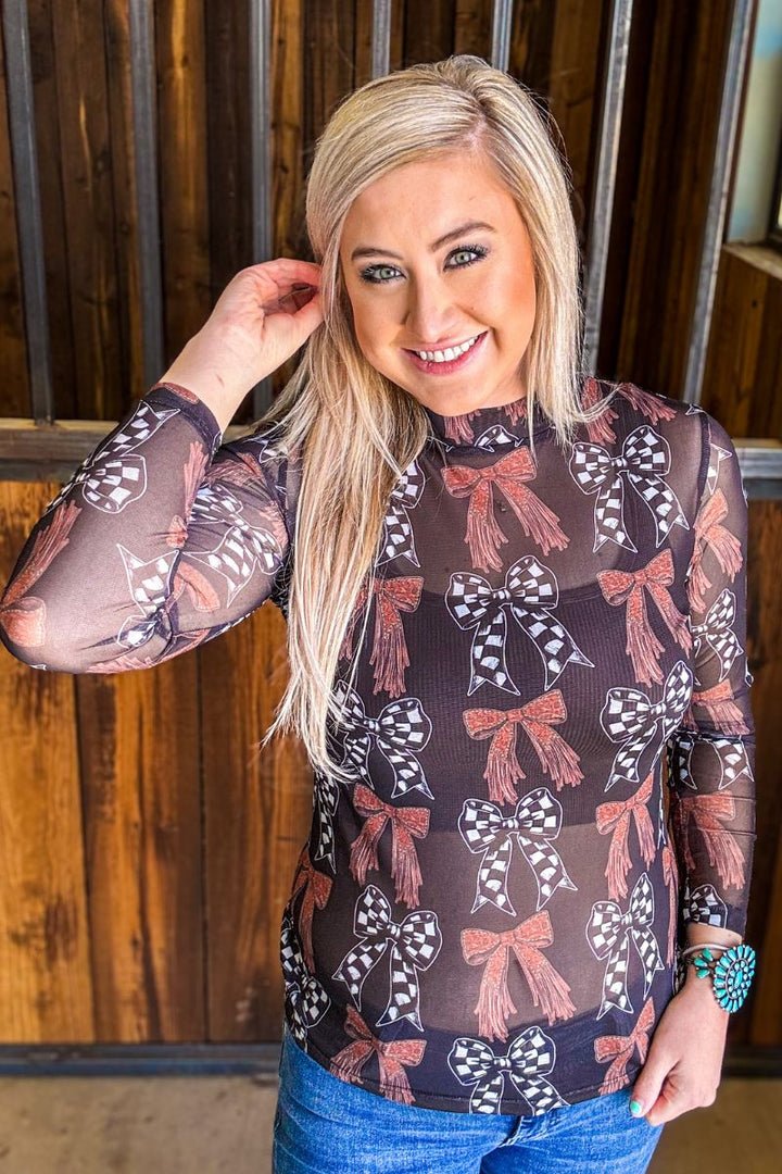 Sterling Kreek Just A Girl Mesh Top