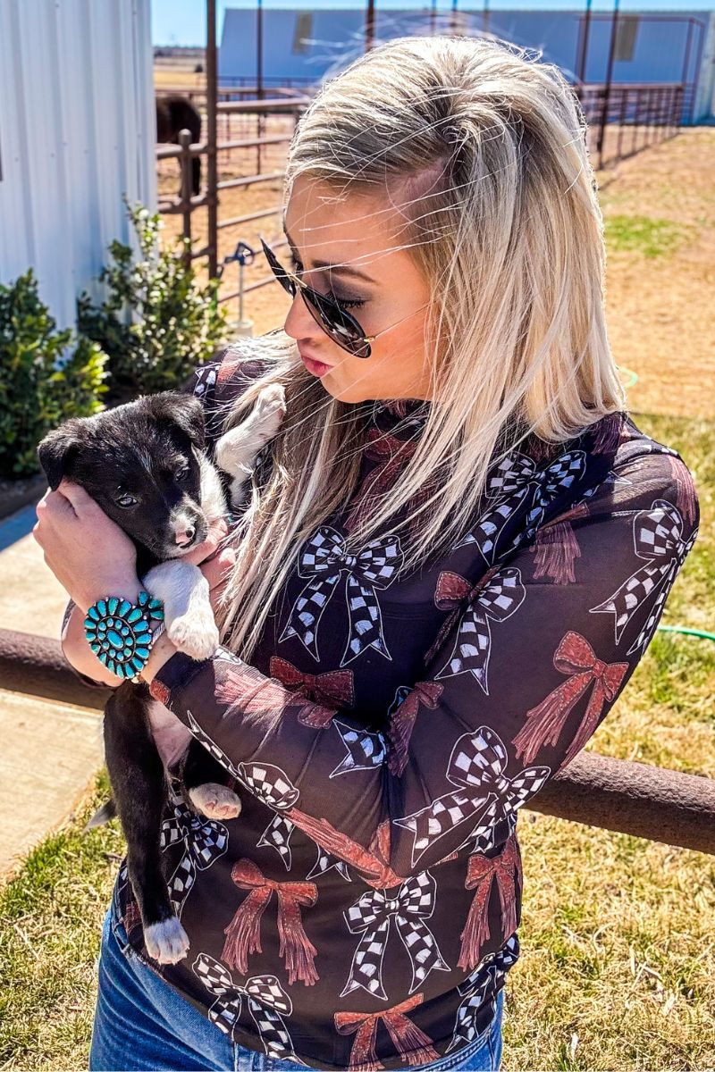 Sterling Kreek Just A Girl Mesh Top