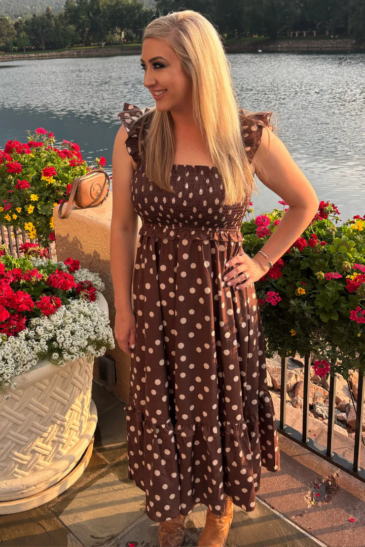 Stering Kreek Mocha Dot Dress