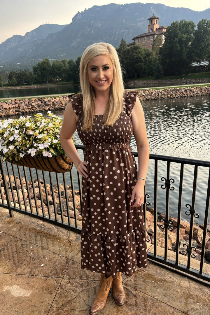 Stering Kreek Mocha Dot Dress