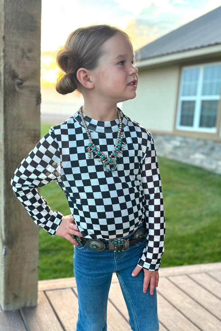 Sterling Kreek KIDS Round The Track Mesh Top | gussieduponline