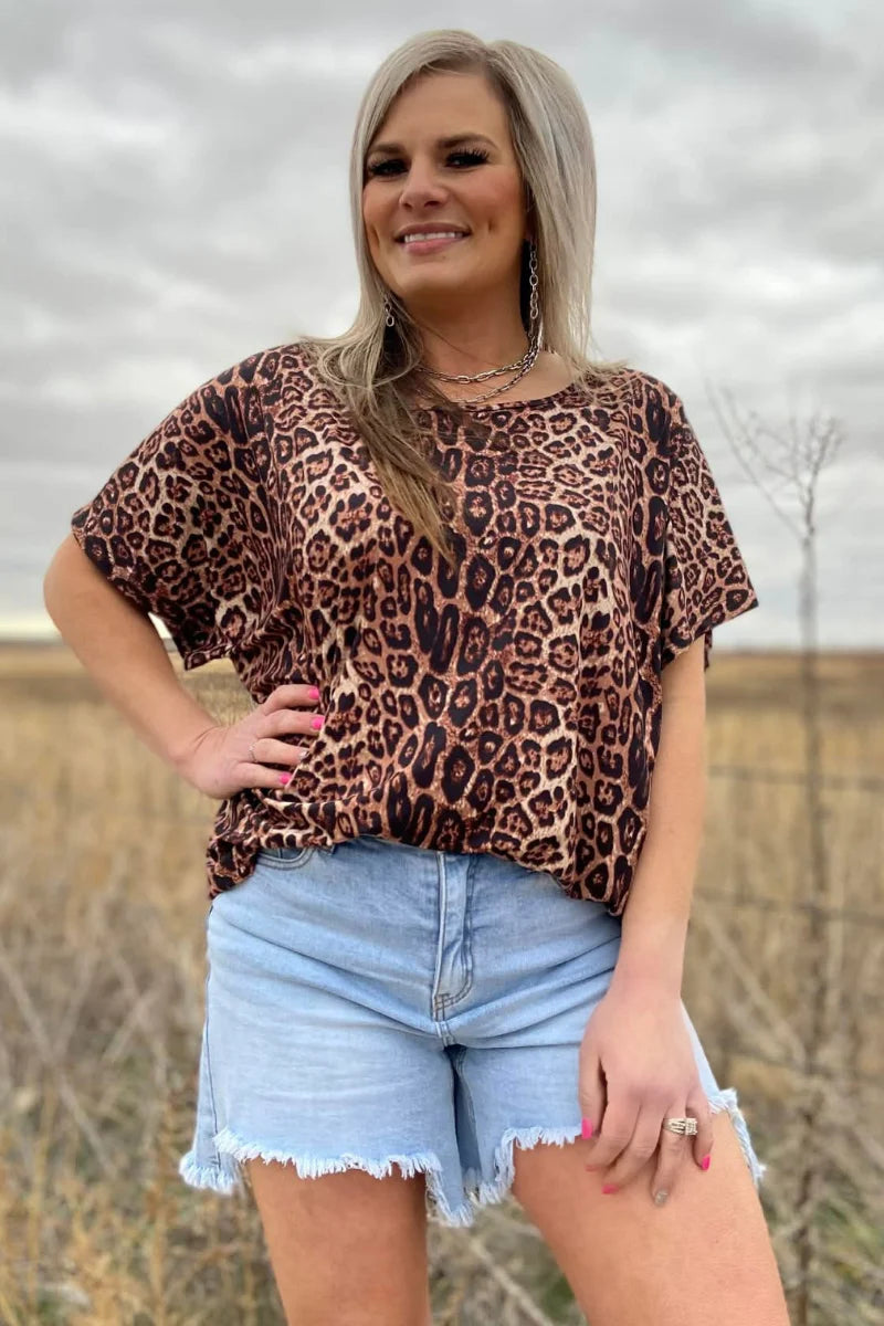 Sterling Kreek Cowgirl Cozy Cheetah Top