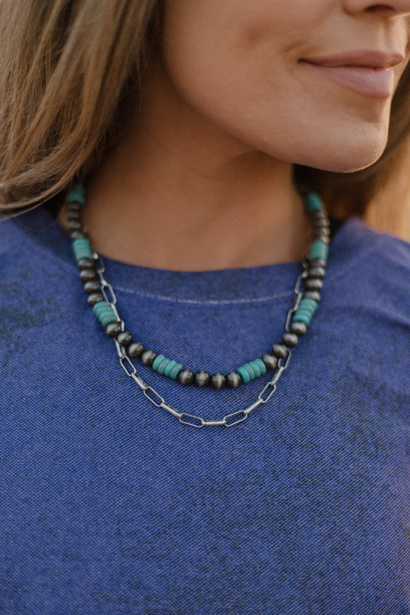 Sterling Kreek Western Links Necklace