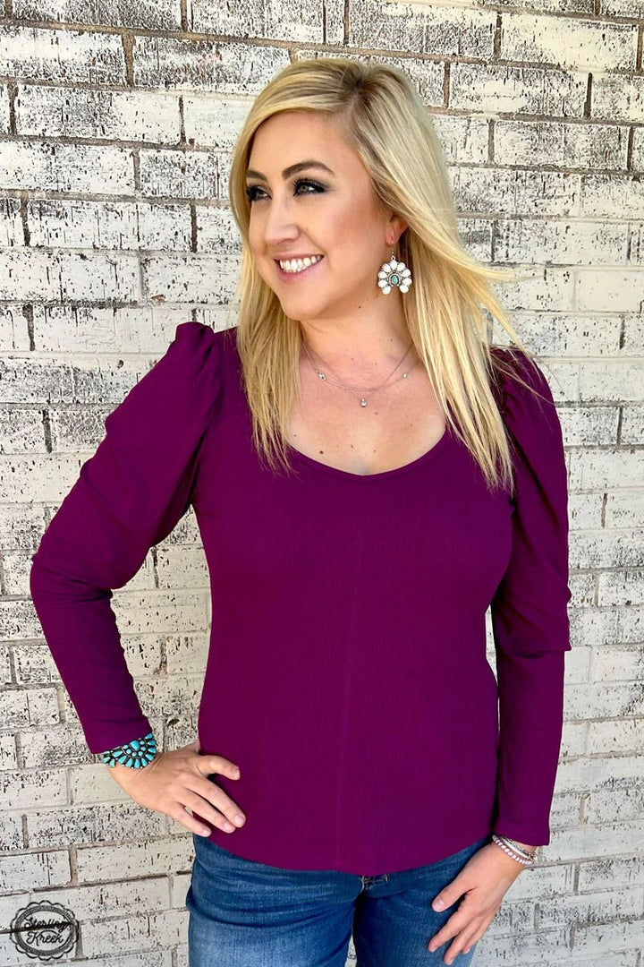 Something Classy Plum Top | gussieduponline