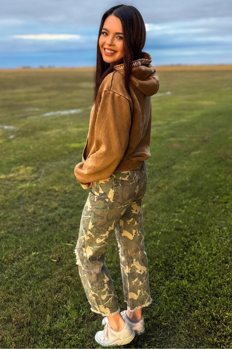 Homestead Stitched Tan Hoodie