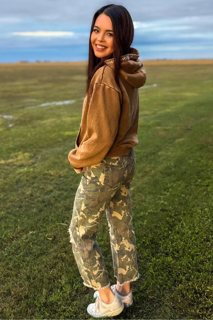 Homestead Stitched Tan Hoodie