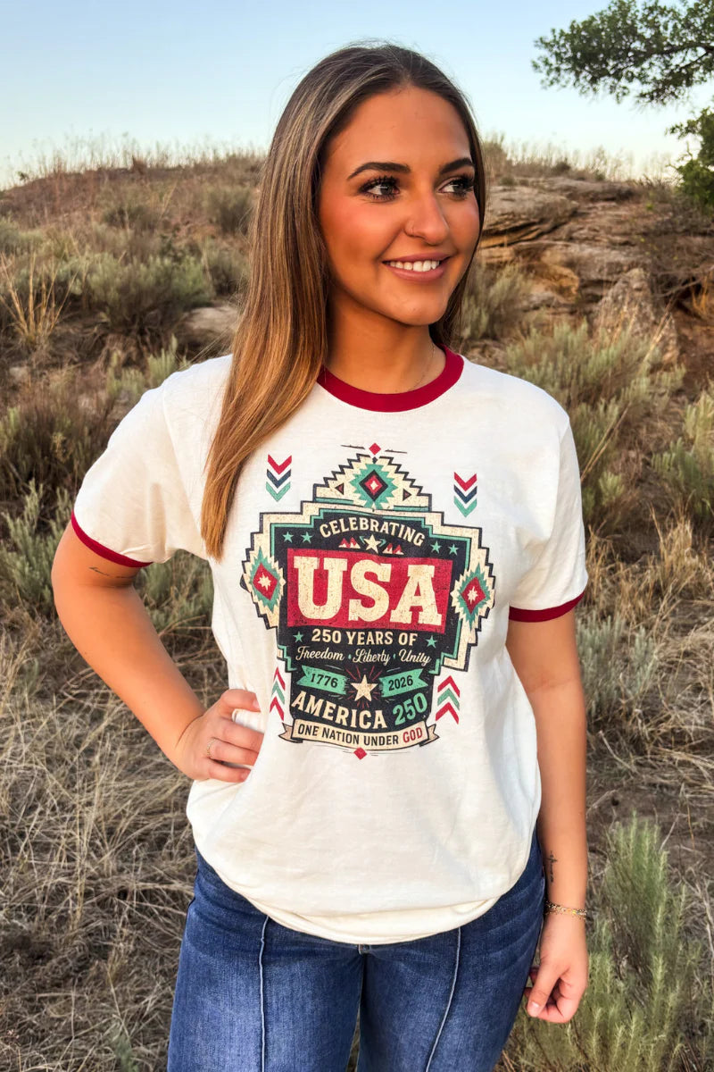Sterling Kreek One Nation Ringer Tee