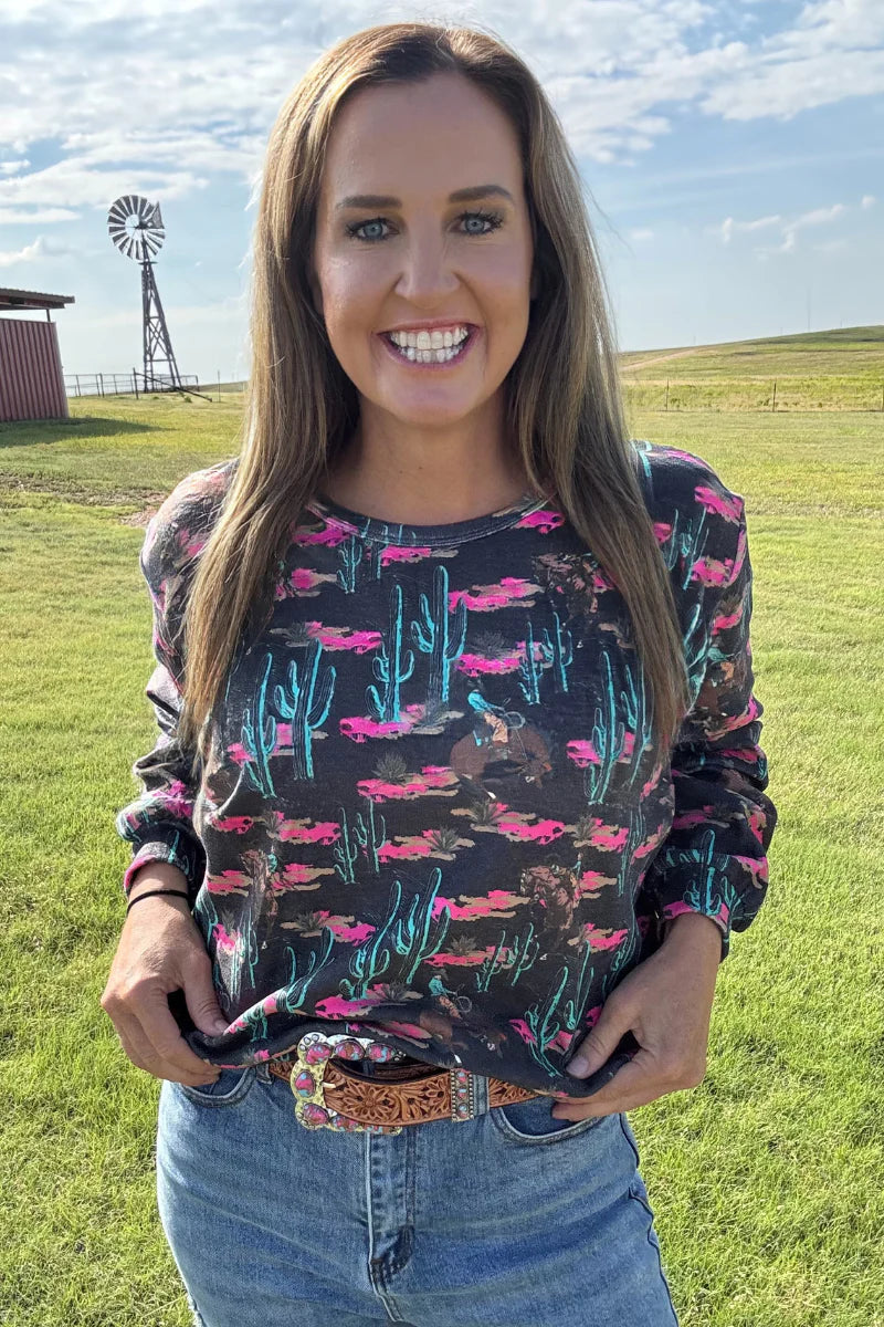 Sterling Kreek Rosette Rodeo Top