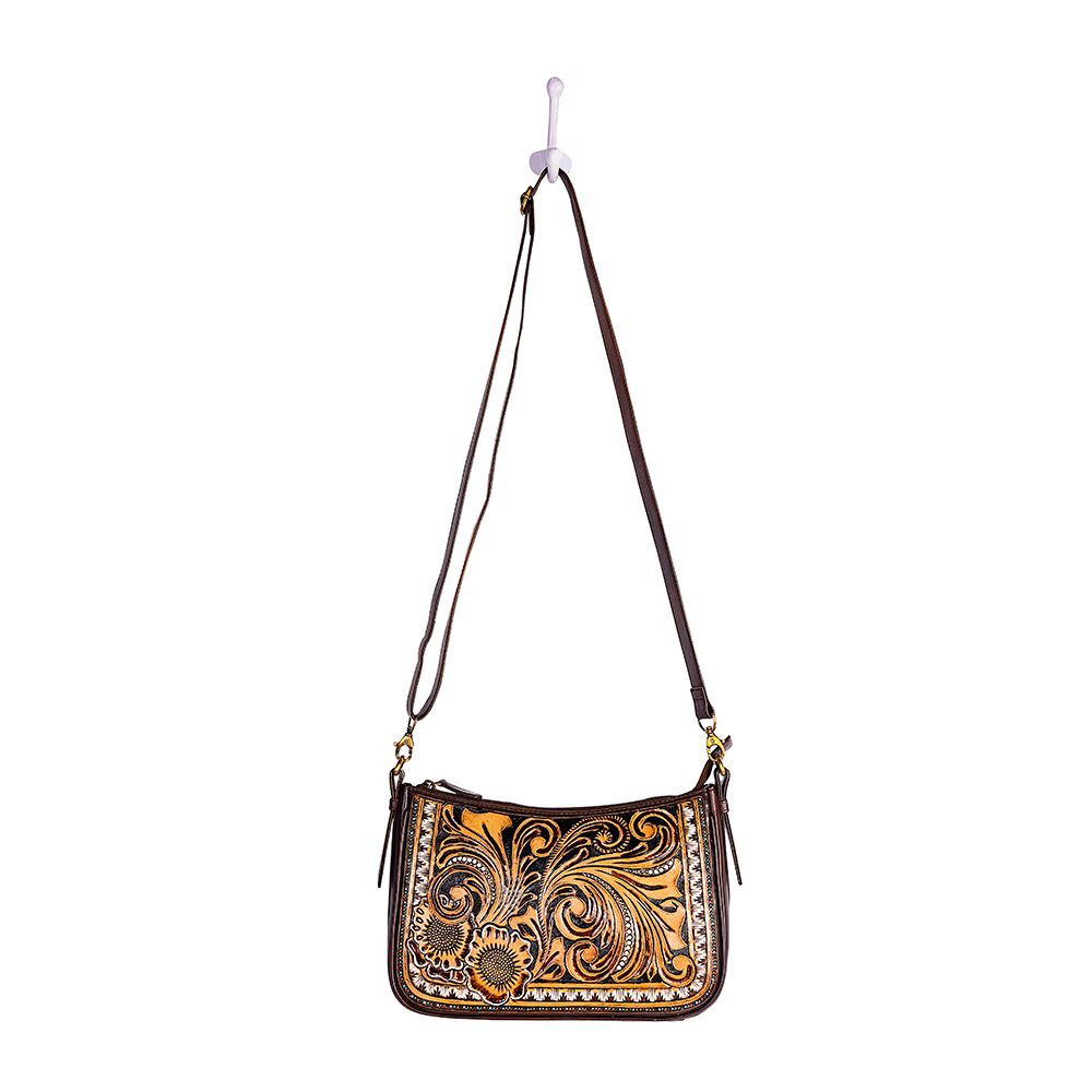 Whitley Way Hand Tooled Bag | gussieduponline