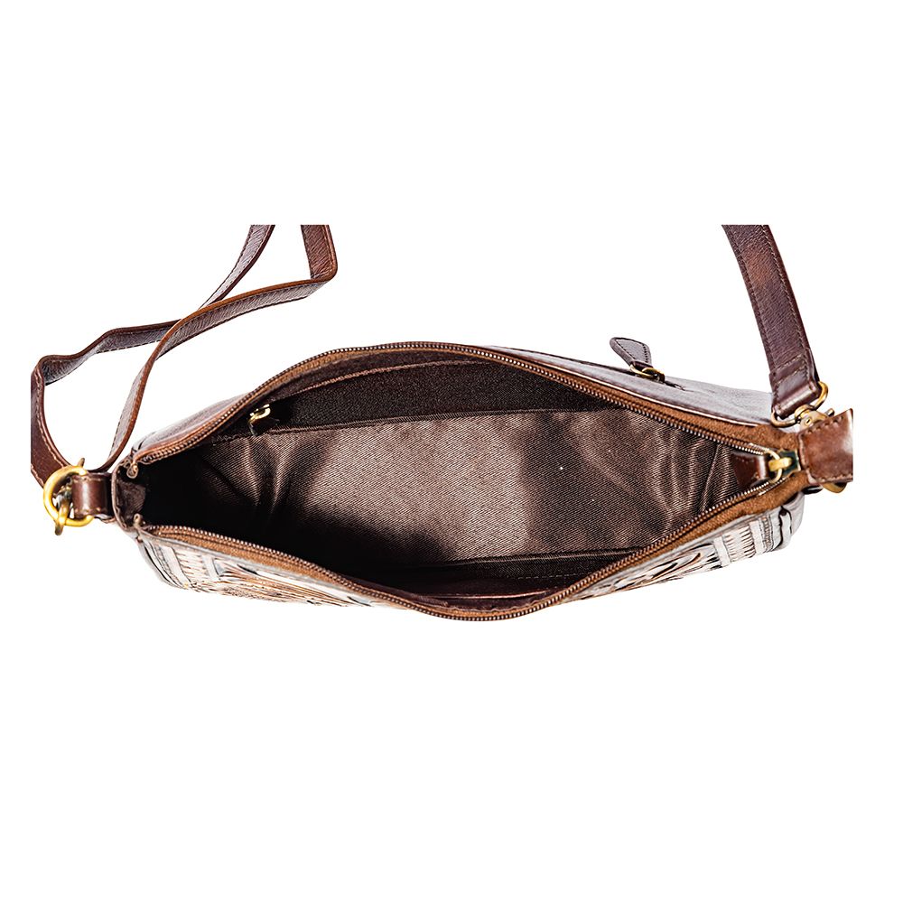 Whitley Way Hand Tooled Bag | gussieduponline