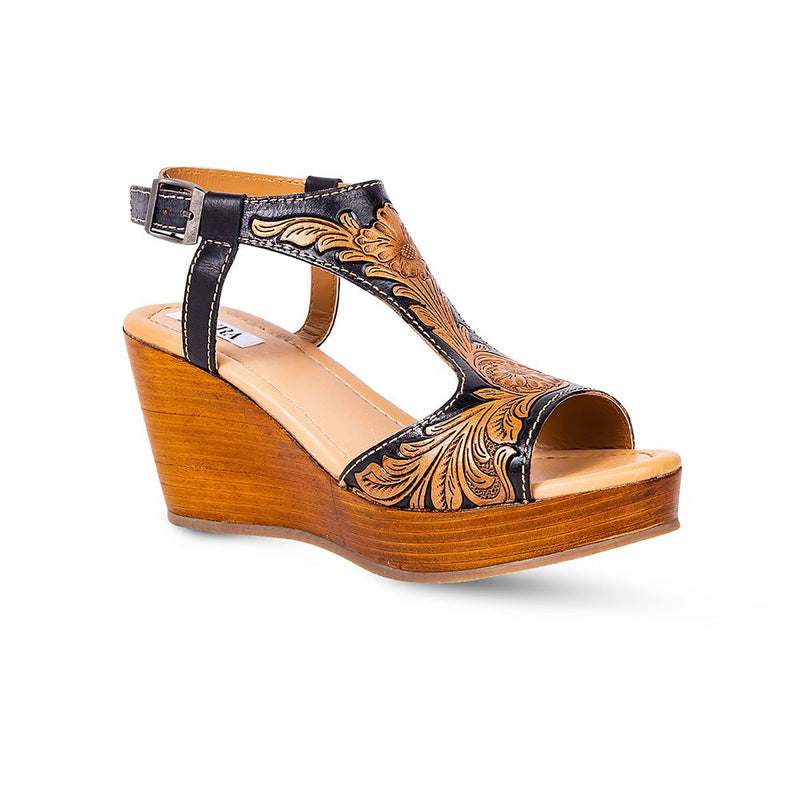 Talitha Hand Tooled Wedge Shoes