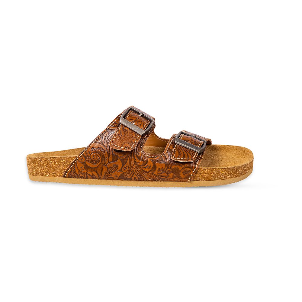Maggie Hand Tooled Sandals | gussieduponline
